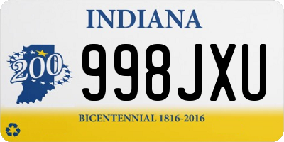 IN license plate 998JXU