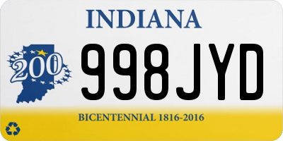 IN license plate 998JYD