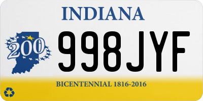 IN license plate 998JYF