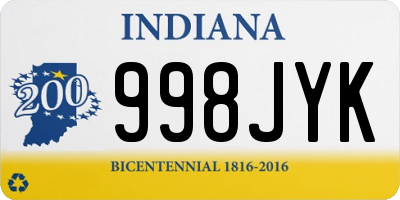 IN license plate 998JYK