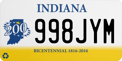 IN license plate 998JYM