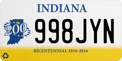 IN license plate 998JYN