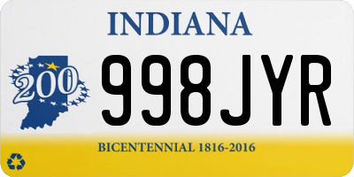 IN license plate 998JYR