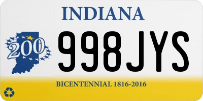 IN license plate 998JYS