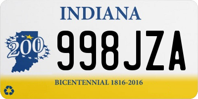 IN license plate 998JZA