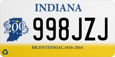 IN license plate 998JZJ