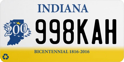 IN license plate 998KAH