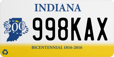 IN license plate 998KAX