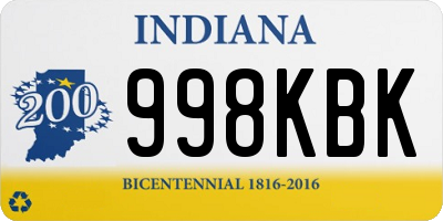 IN license plate 998KBK