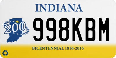 IN license plate 998KBM