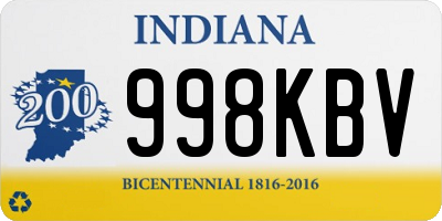 IN license plate 998KBV