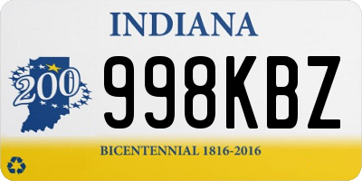 IN license plate 998KBZ