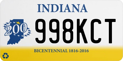 IN license plate 998KCT