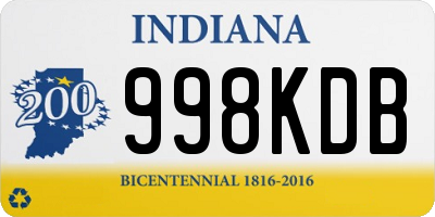 IN license plate 998KDB