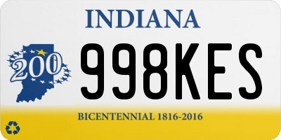 IN license plate 998KES