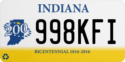 IN license plate 998KFI