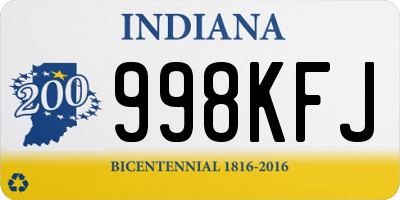 IN license plate 998KFJ