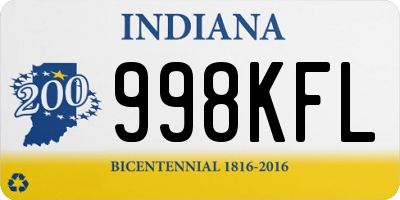 IN license plate 998KFL