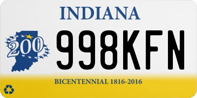 IN license plate 998KFN