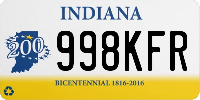 IN license plate 998KFR