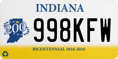 IN license plate 998KFW