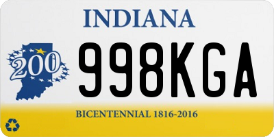 IN license plate 998KGA