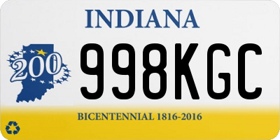 IN license plate 998KGC
