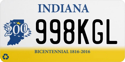 IN license plate 998KGL