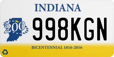 IN license plate 998KGN