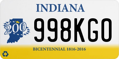 IN license plate 998KGO