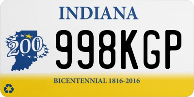 IN license plate 998KGP