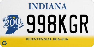 IN license plate 998KGR