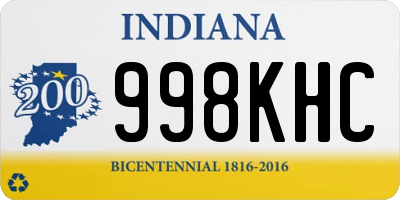 IN license plate 998KHC