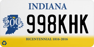 IN license plate 998KHK