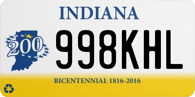 IN license plate 998KHL