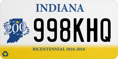 IN license plate 998KHQ