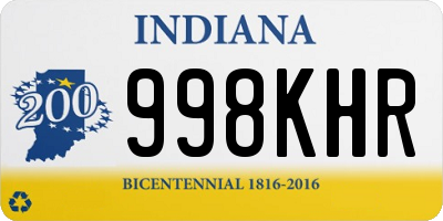 IN license plate 998KHR