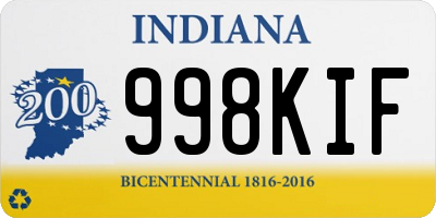 IN license plate 998KIF