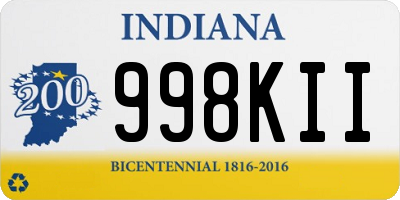 IN license plate 998KII