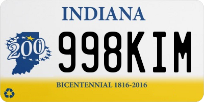 IN license plate 998KIM