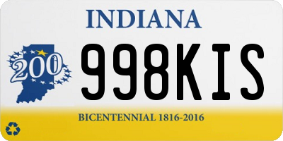 IN license plate 998KIS