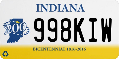 IN license plate 998KIW