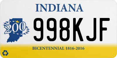 IN license plate 998KJF