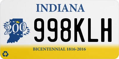 IN license plate 998KLH