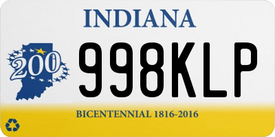 IN license plate 998KLP