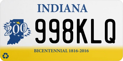 IN license plate 998KLQ