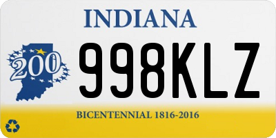 IN license plate 998KLZ