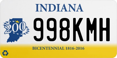 IN license plate 998KMH