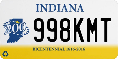 IN license plate 998KMT