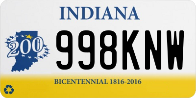 IN license plate 998KNW